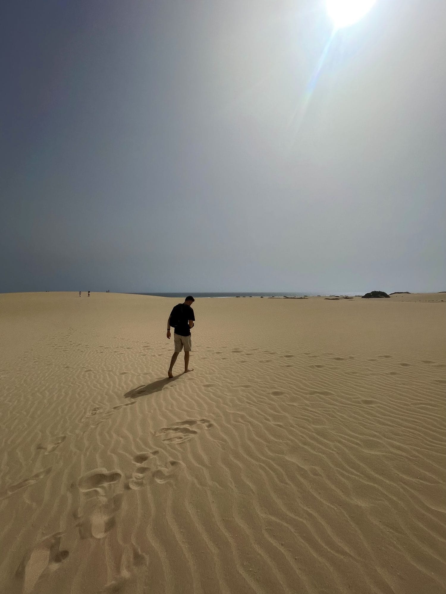 Walking across the Corralejo dunes